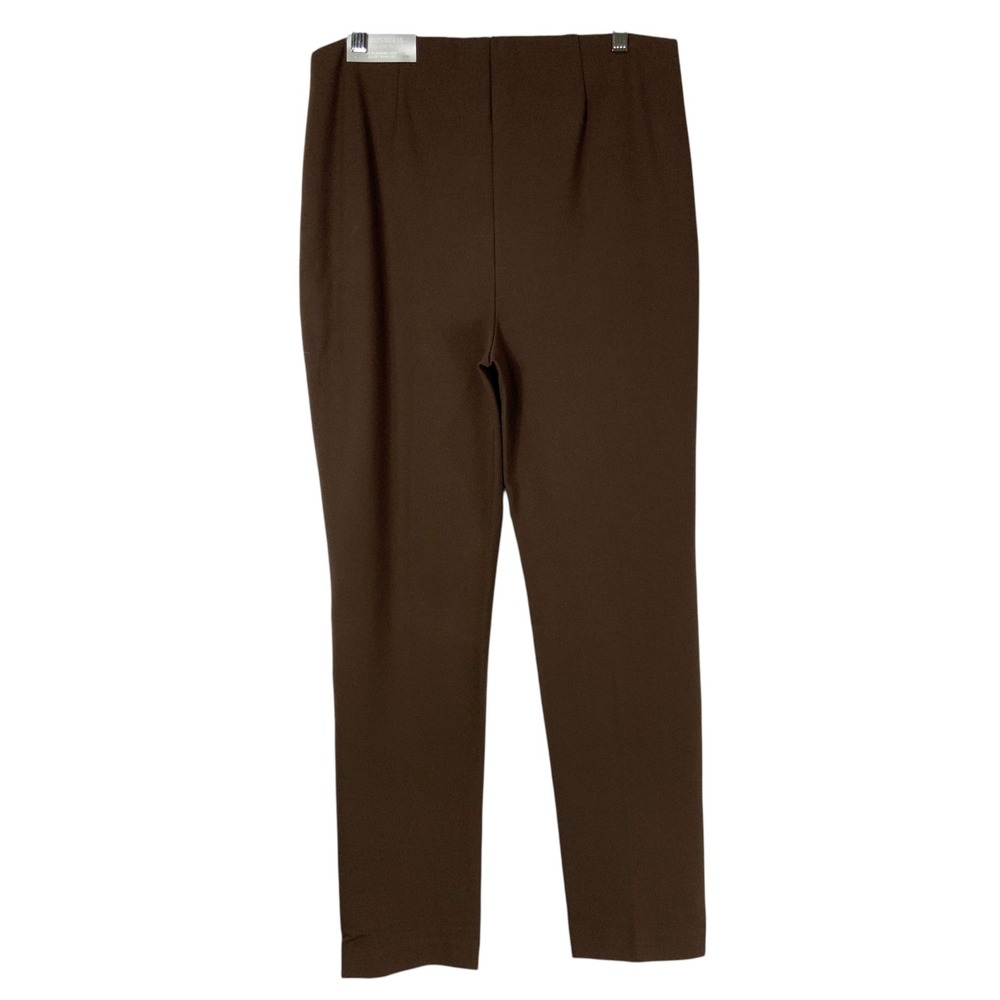 Chico's So Slimming Juliet Slim Leg Ankle Pants Brown Button Espresso 10 1.5R - Picture 4 of 9